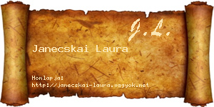 Janecskai Laura névjegykártya